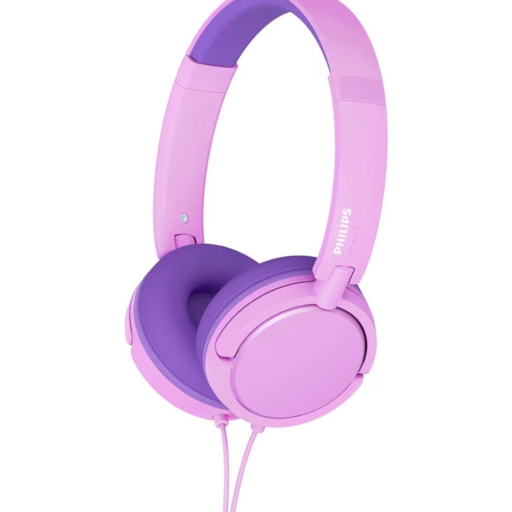 Philips K2019 Lightweight On-Ear Wired Kids Headphones - Built-in Mic, Safe Volu